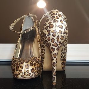 Andrea Leopard  Print Silk Pumps